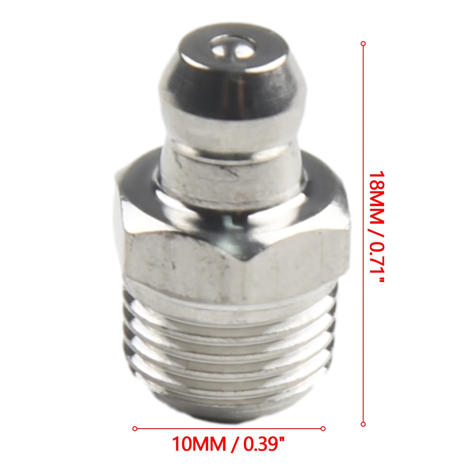 10pcs Stainless Steel Straight Hydraulic Grease Fitting M10 Thread Grease Nipple Connector Grease Accessories Oasis Select