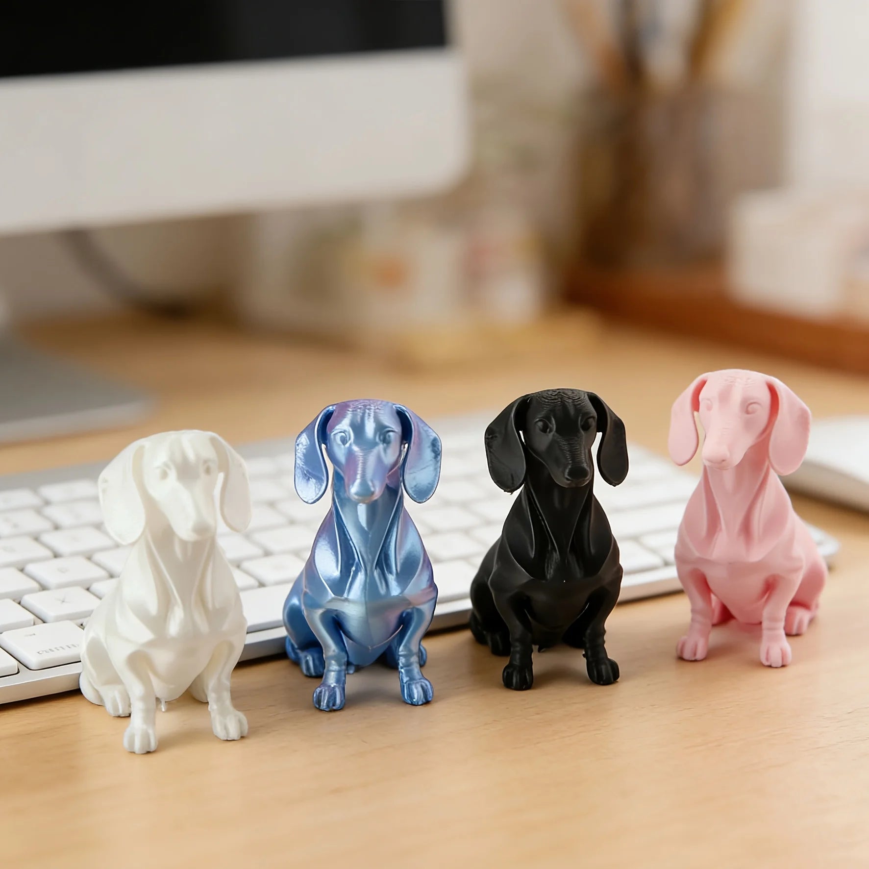 Sitting Dachshund Figurine cute Short-Leg Dog Statue Ornament for DIY customize Pet Lover Gift Modern Aesthetic Room Decor gifts Oasis Select