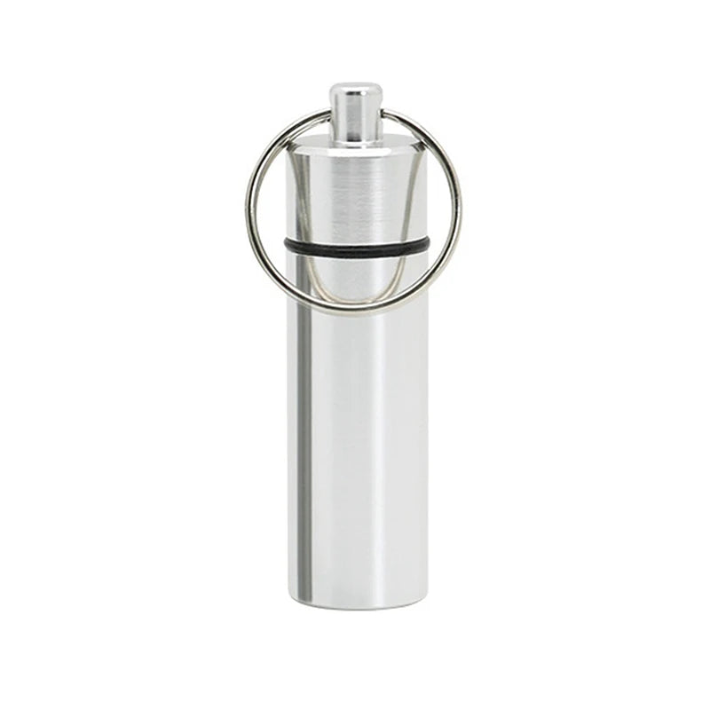 EDC Waterproof Capsule Keychain Case – Aluminum Pill & Gear Pod