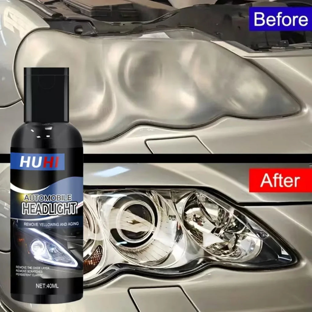 Car Headlight Restoration Polish - 40ml Anti-Yellowing Cleaner, Removes Scratches & Oxidation for Clear Headlight Lenses Oasis Select