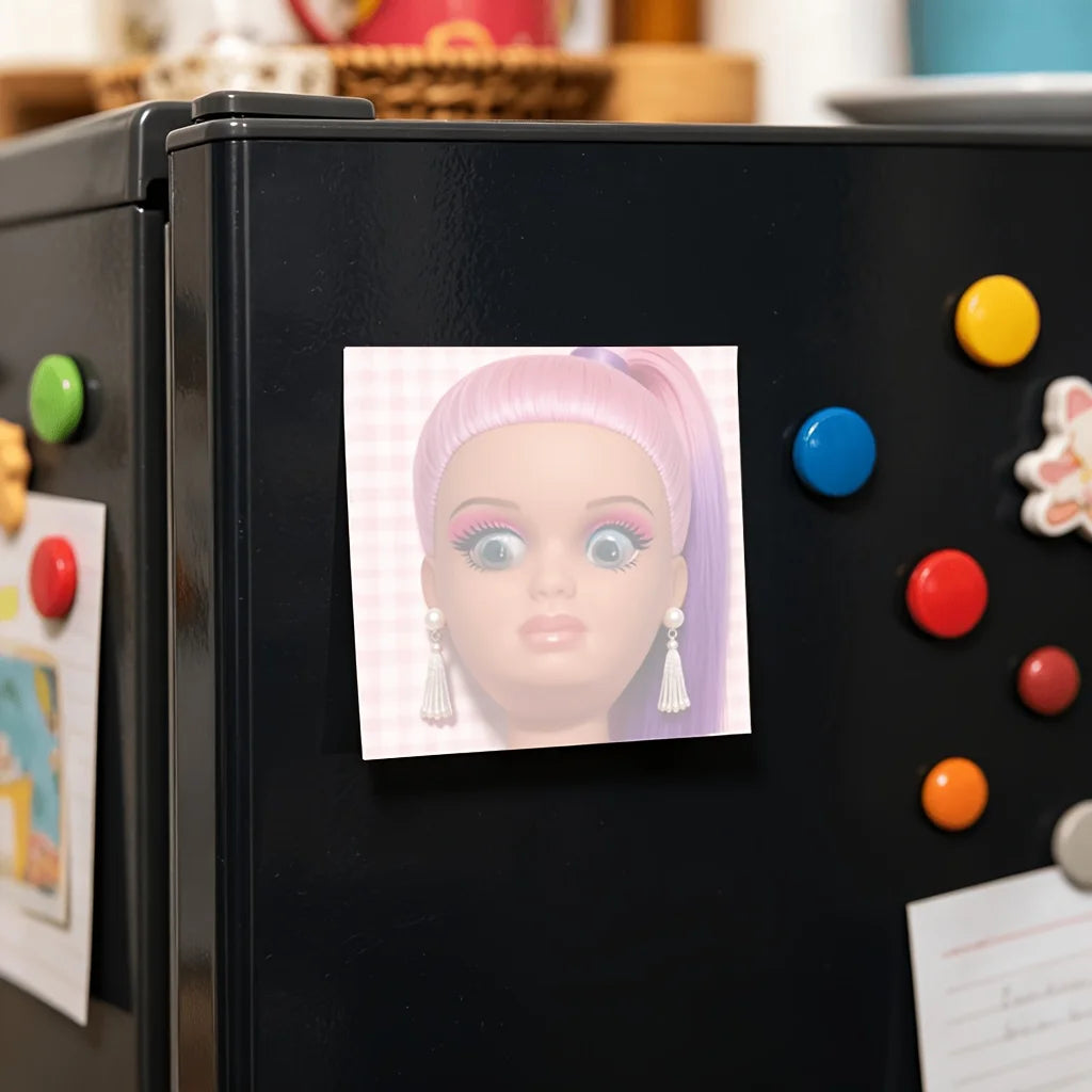 50/100-Sheet Creative Sticky Notes, Funny and Whimsical Grimace-Faced Notepad, Square-Shaped Satirical Sticky Notes, Great Gift Oasis Select