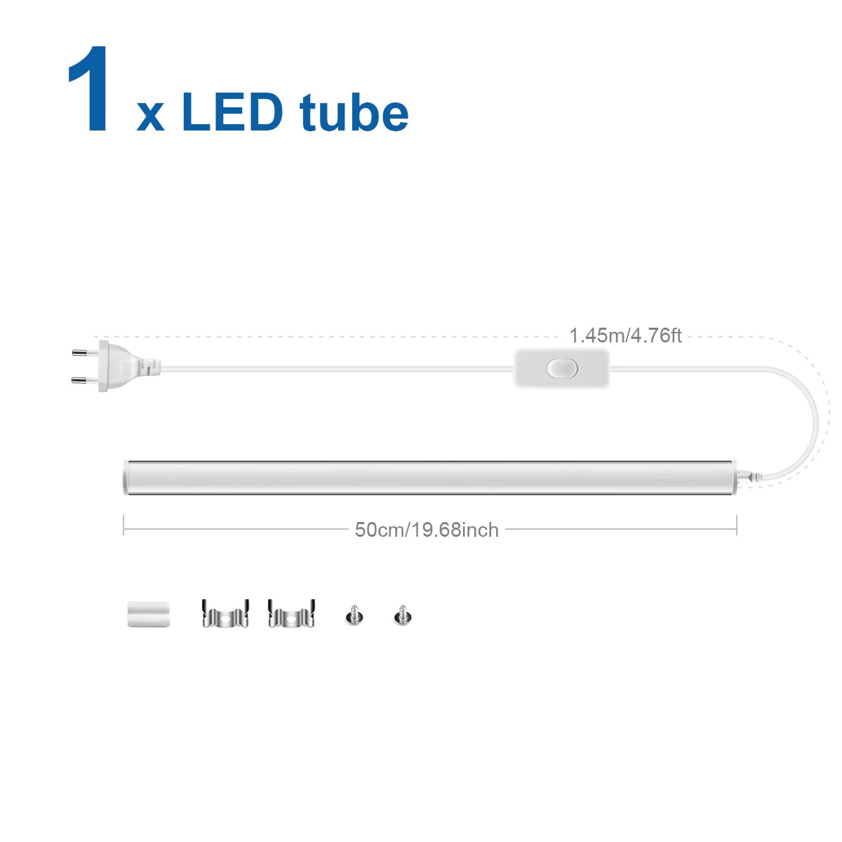1-6Pcs Aluminum LED Light Bar 50cm 15W T5 Tube 220V Modern Ceiling Light DIY Molding Living Room Dining Hall Decorative Lighting Oasis Select White 1pcs LED Bar Kit
