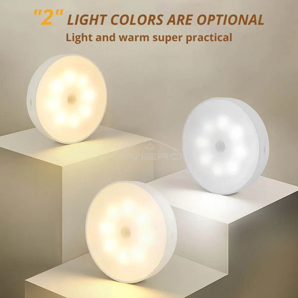 Wireless Motion Sensor Night Light – 8 LED Rechargeable Lamp
