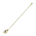 Kitchen Accessories Spiral Pattern Cocktail Spoon Long Handle 20/30/40cm Bar Teadrop Spoon Stainless Steel Mixing Spoon Dessert Oasis Select gold-40cm
