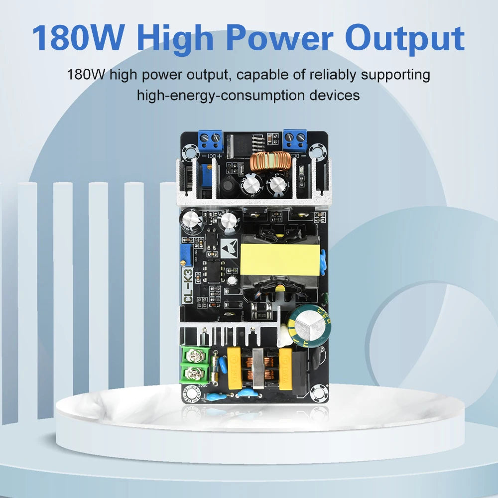 AC 100-240V/DC 141-339V to 18-33V/1.25-31V Switch Power Supply 180W Power Module Buck Converter Dual output Electronic Kit Oasis Select