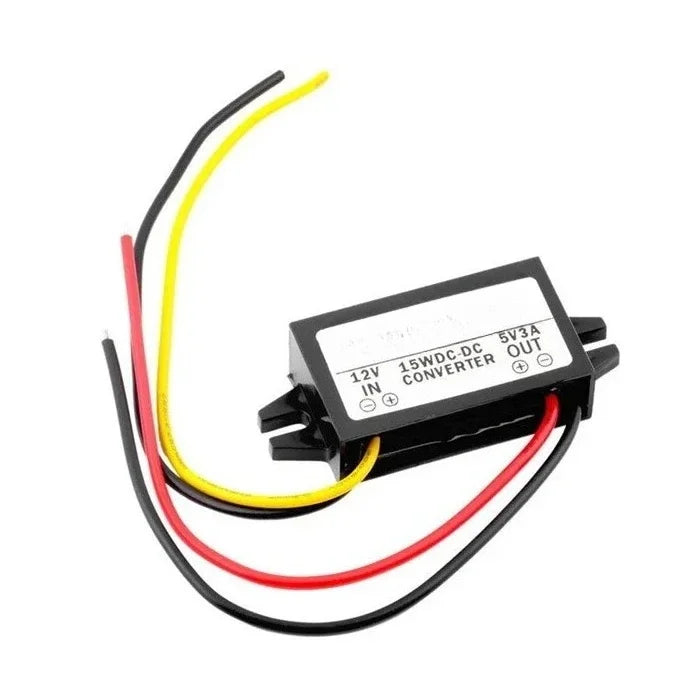 Car Power Step Down Buck Converter Power Supply Male Female Micro USB Adapter Auto Protection DC-DC 12V to 5V 3A 15W Oasis Select Single Wire Output 12V 5V
