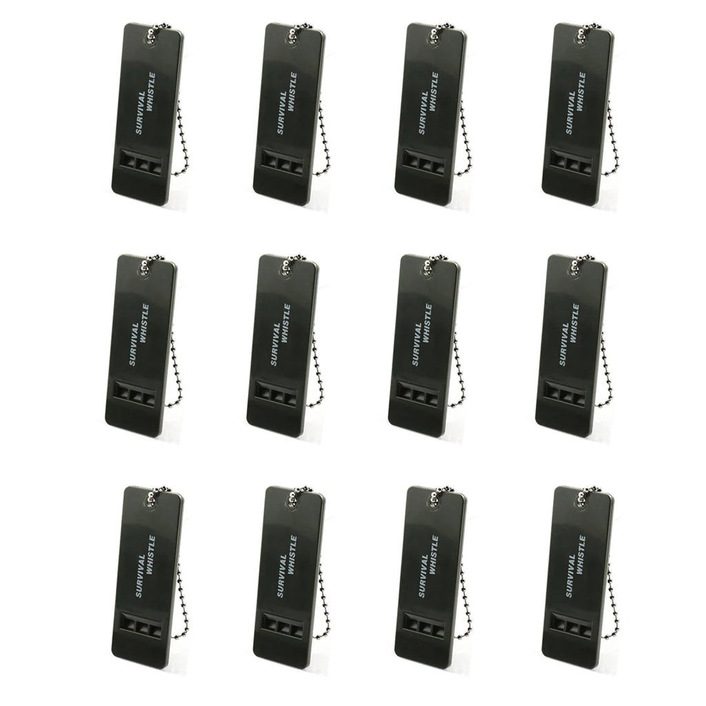 3/6/12 PCS Emergency Whistle – Loud Shrill Survival Whistle for Hiking, Self-Defense & Rescue | Flat Keychain Safety Alert Oasis Select 12pcs