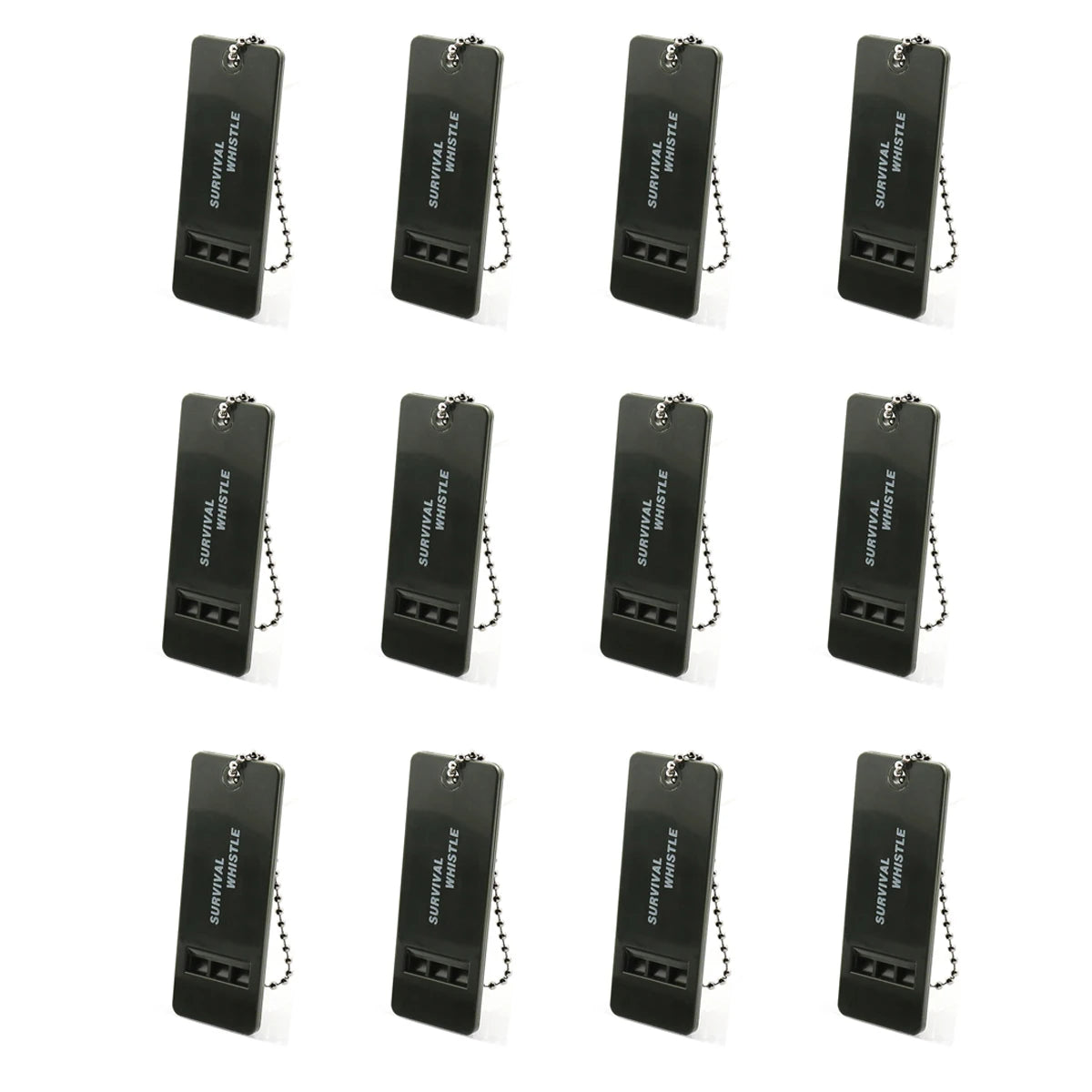 3/6/12 PCS Emergency Whistle – Loud Shrill Survival Whistle for Hiking, Self-Defense & Rescue | Flat Keychain Safety Alert Oasis Select 12pcs