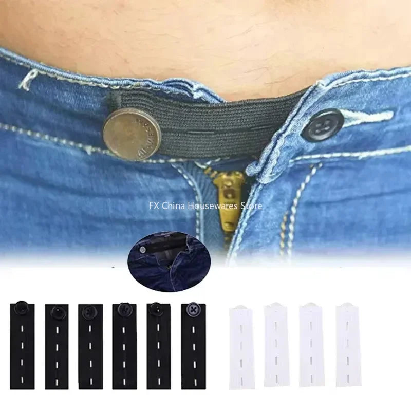5pcs Pant Extender Belt Unisex Waist Band Tight Trousers Jeans Skirts Maternity Button Hooks Garment DIY Sewing Supplies Oasis Select