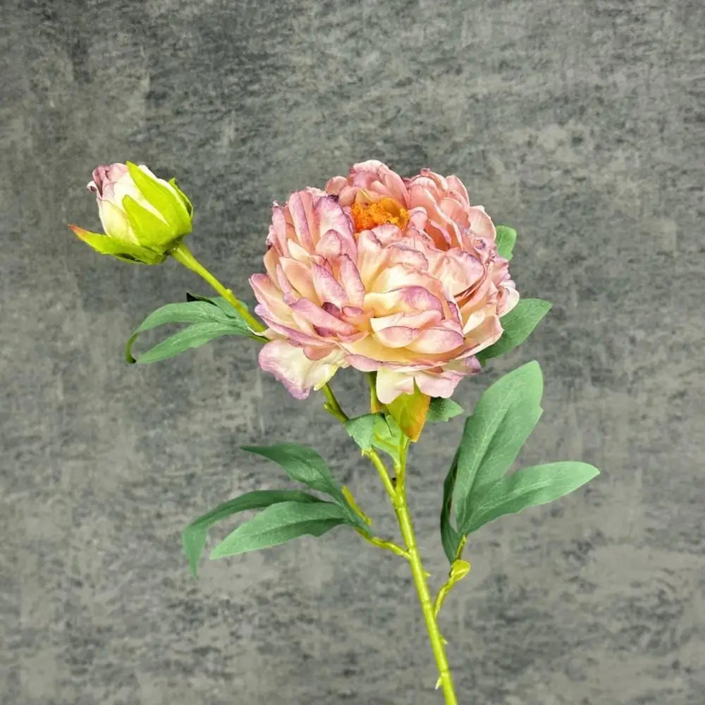 Peony Simulation Flowers, Home And Living Room Artificial Flower Decorations, Dining Table Dried Flower Bouquet Decoration Oasis Select Light Purple1