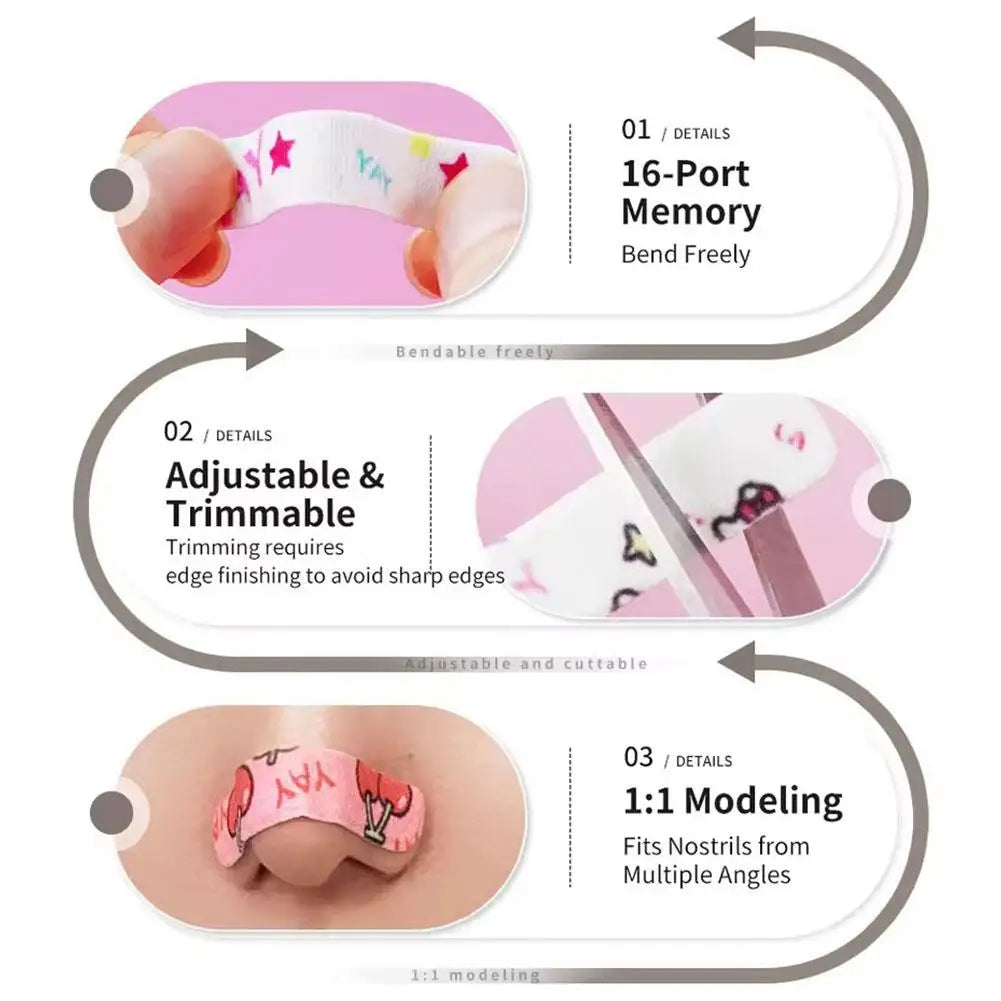 Self-Adhesive Shaping Nose Strips Flexible Nose Patches For Rhinoplasty Shaping Corrector Strips Stickers For Daily Contouring Oasis Select