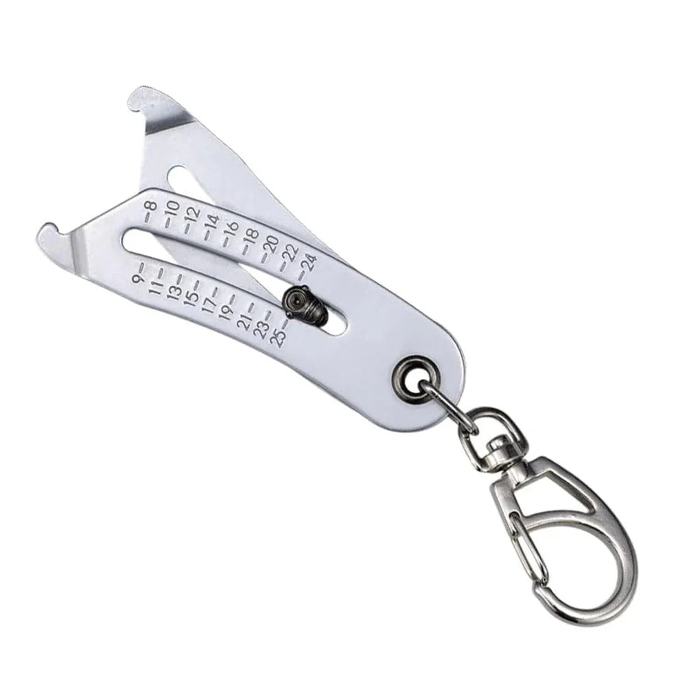 Portable Bolt Size Finder Keychain Nut Bolt Gauge Tool Stainless Steel Head Size Catcher for Mechanics DIY and Industrial Use Oasis Select 1PC