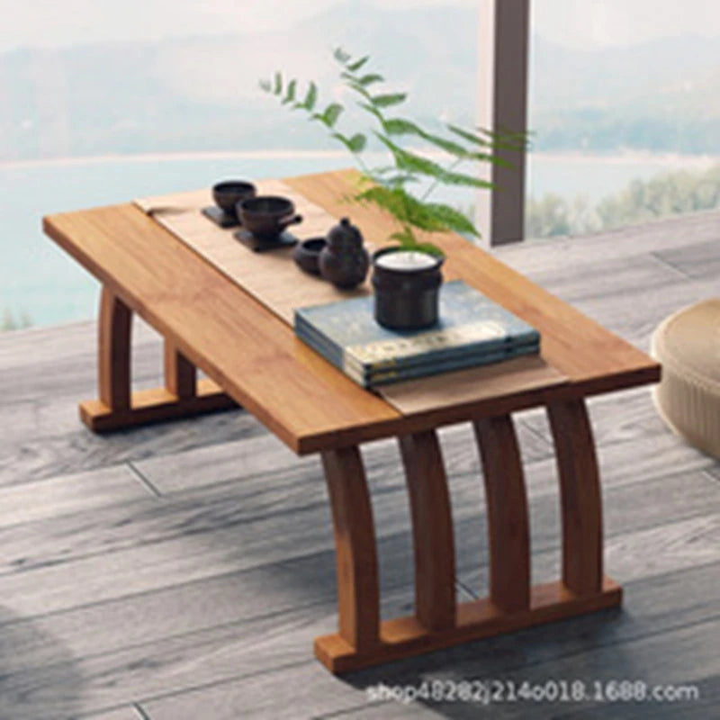 Nanzhu bay window small tea table tatami Japanese low table tea table small table bedroom folding kang table household use Oasis Select