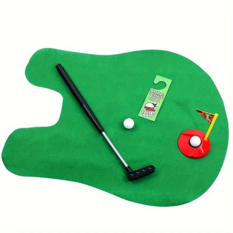 Mini Golf Putting Green Set Funny Toilet Golf - Indoor Sports Game for Adults Leisure Entertainment Bathroom Toilet Piano Basin Oasis Select 1set