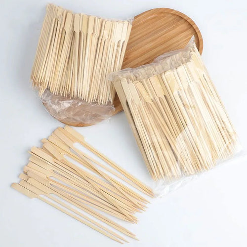 100/200PC Disposable Fruit Sticks Multi-purpose Bamboo Sticks for Home Party BBQ Dessert Sandwich Food Table Decoration Supplies Oasis Select