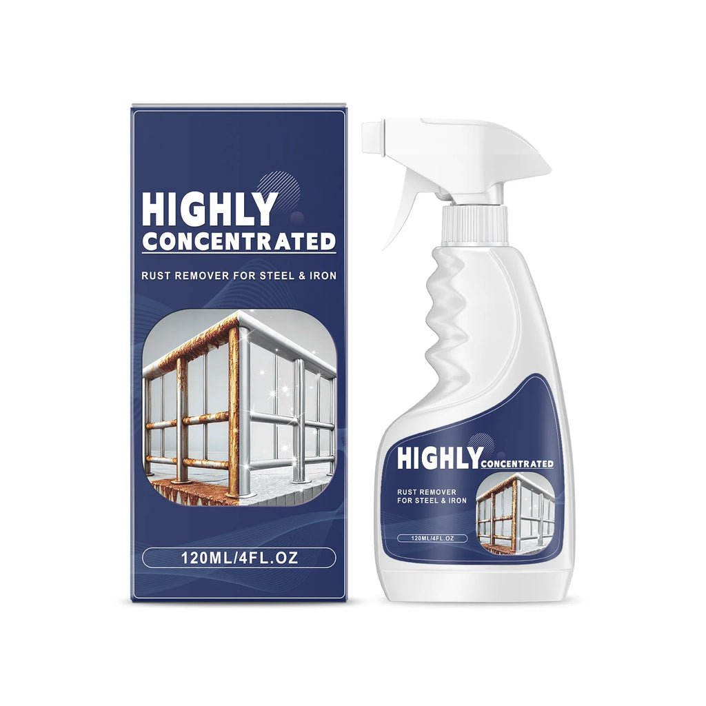 Highly Concentrated Rust Remover Spray Anti-Rust Cleaner for Steel & Iron Restores Shine Hardware and Steel Rust Cleaning Agent Oasis Select 120ml boxed