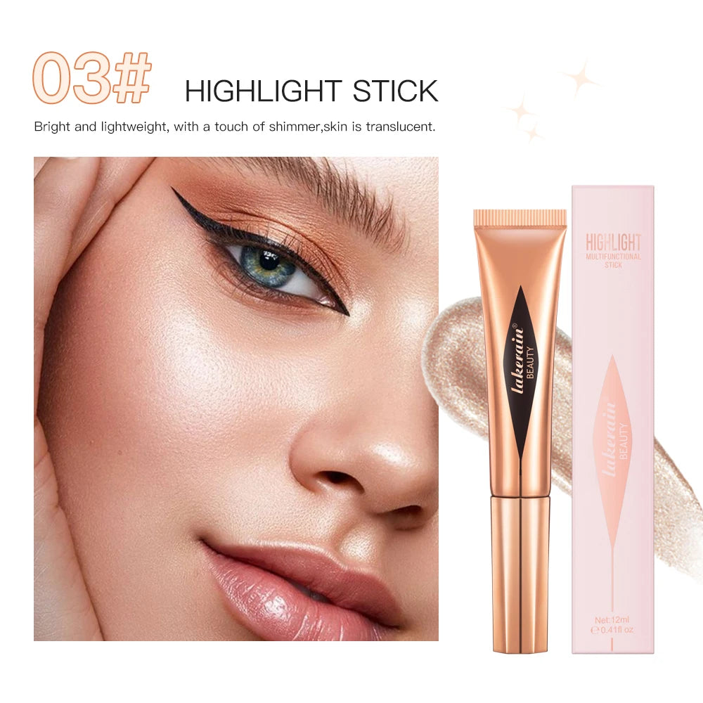 Beauty Blush Wand Easy Liquid Blush Face Blusher Natural Cream Cheek Tint Brighten Eye Highlight Contour Stick Sponge Head Oasis Select 03 highlight