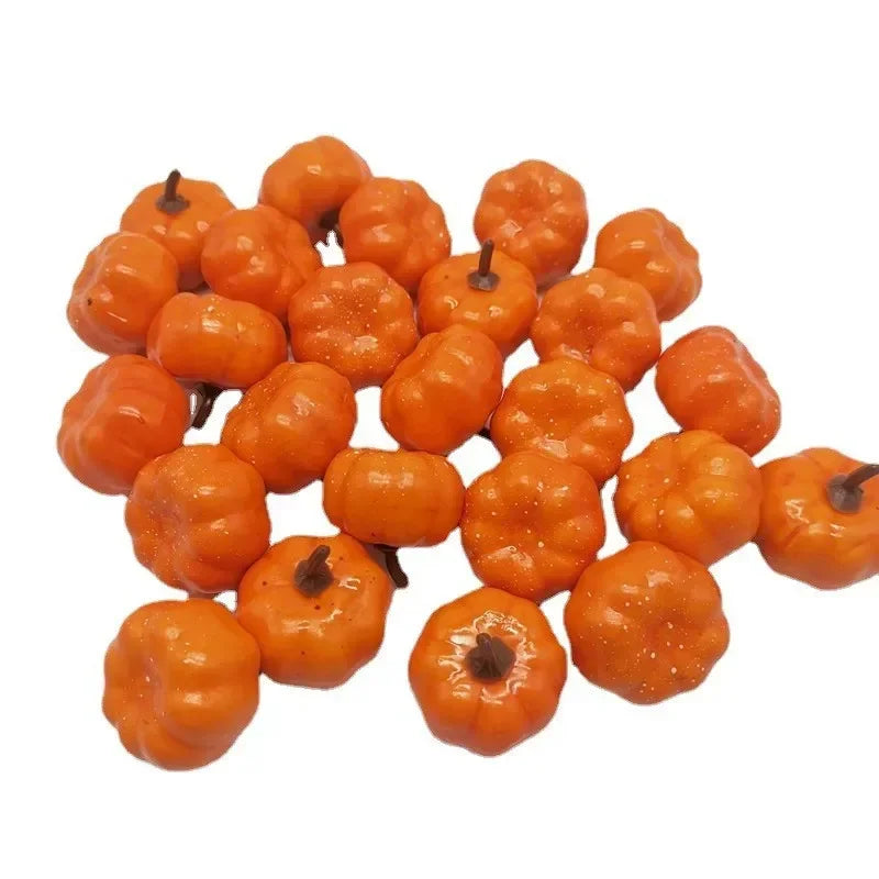 12/24/48Pcs Mini Artificial Pumpkin Happy DIY Halloween Fake Simulation Vegetabl Decoration for Home Halloween Props Crafts Oasis Select 12PCS-B