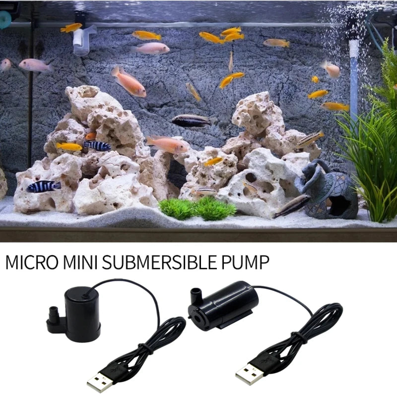 AISITIN USB Submersible Pump 1m Line DC Low Voltage Ultra-quiet Micro mini Small Water Pump 3V5V6V Oasis Select