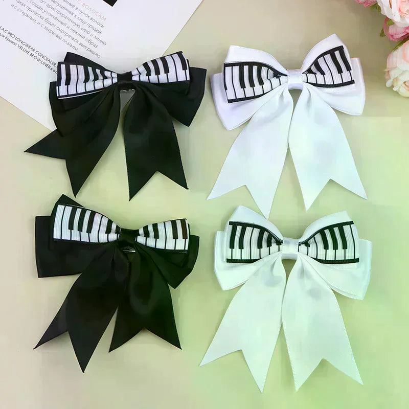 Piano Key Bow Hair Clip – Musical Non-Slip Grip for Women Hair Clip Oasis Select