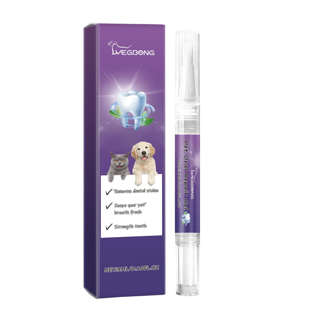 Pet Oral Repair Gel Remove Dental Stains Keep Pet Breath Fresh Reduce Tooth Yellowing Reduce Odor Portable Pet Oral Cleaner 3ml Oasis Select