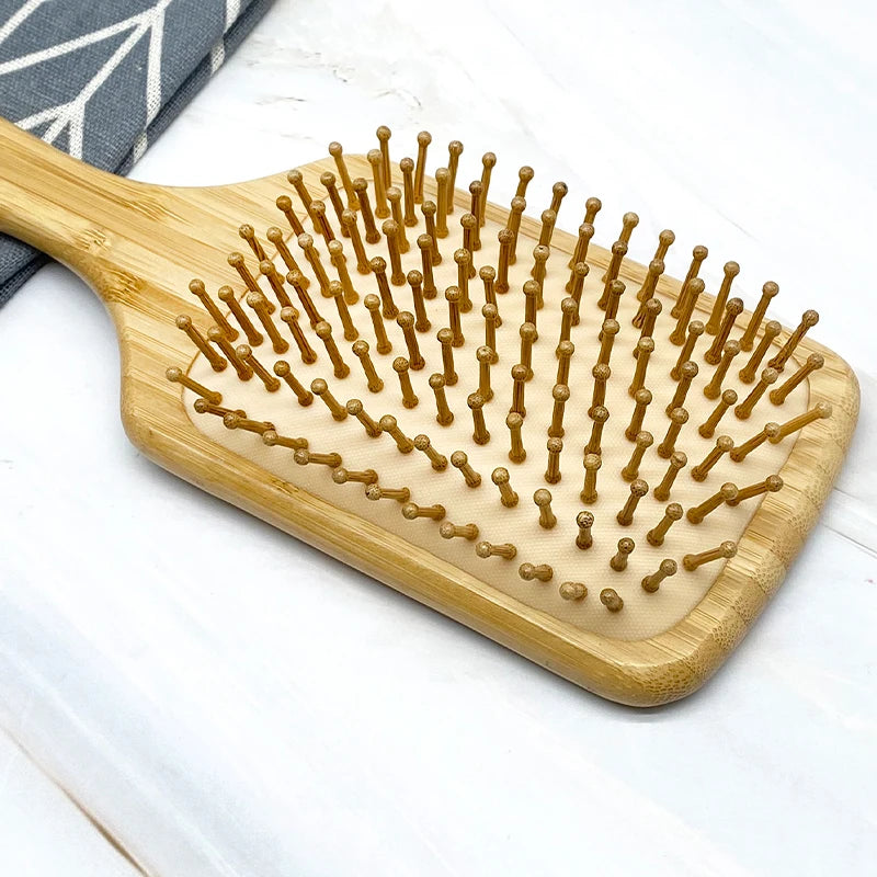Bamboo Air Cushion Paddle Comb – Smooth & Tangle-Free Hair Bamboo Paddle Comb Oasis Select