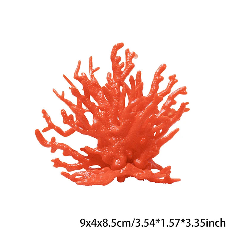 Coralline Artificial Fish Tank Decorations Aquarium Artificial PVC Plants Coral Ornaments Aquarium Landscape Aquarium Oasis Select Orange S