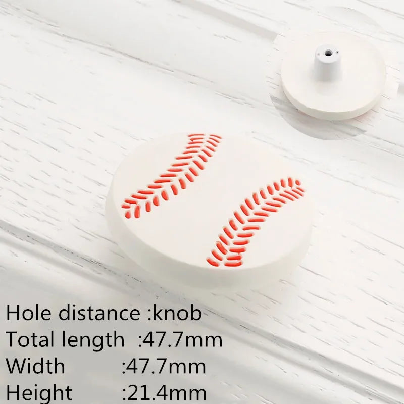 Children Room Rubber Cabinet Knobs and Handles Wardrobe Door Drawer Pulls Cute Star White Cloud Furniture Handle Oasis Select softball