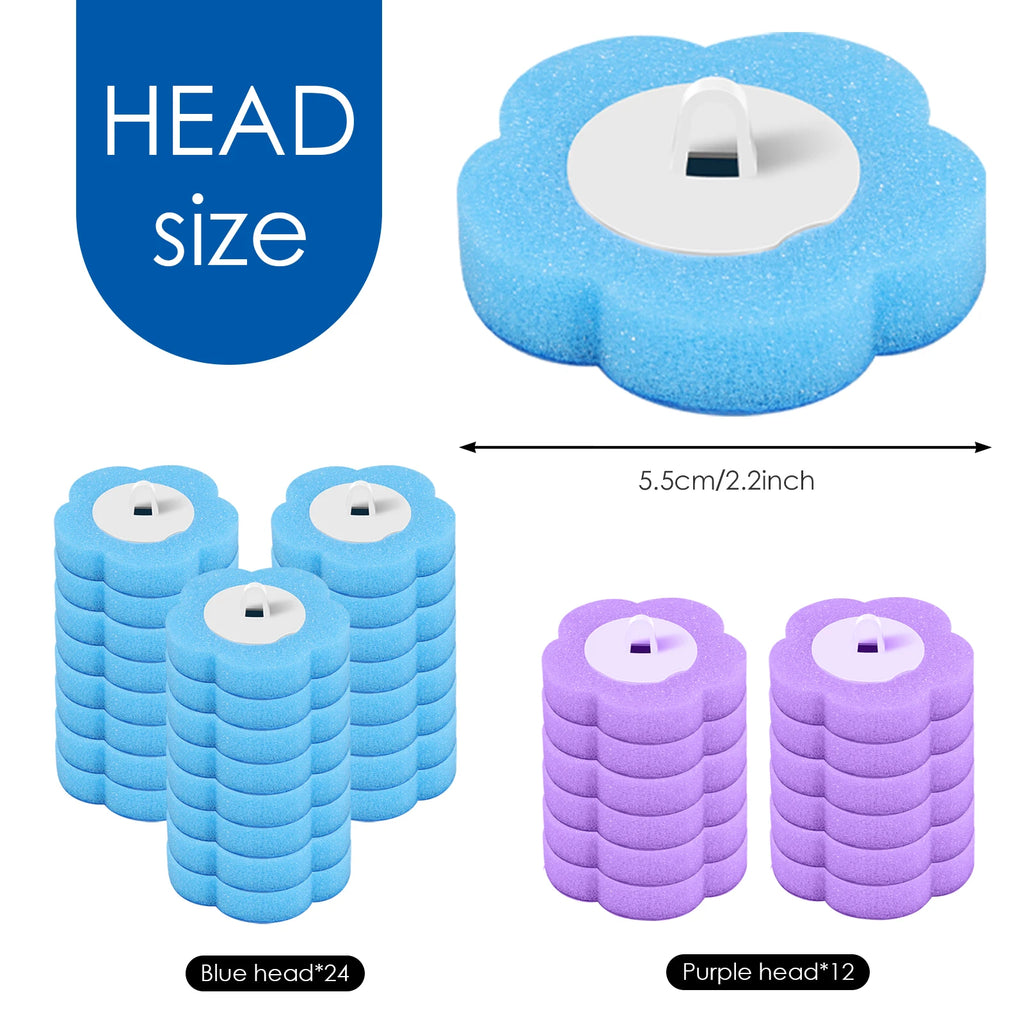 18/36Pcs Disposable Toilet Brush Wall Mounted Toilet Brush with Replacement Head Cleaning Set Home Bathroom WC Accessories Oasis Select C 36heads