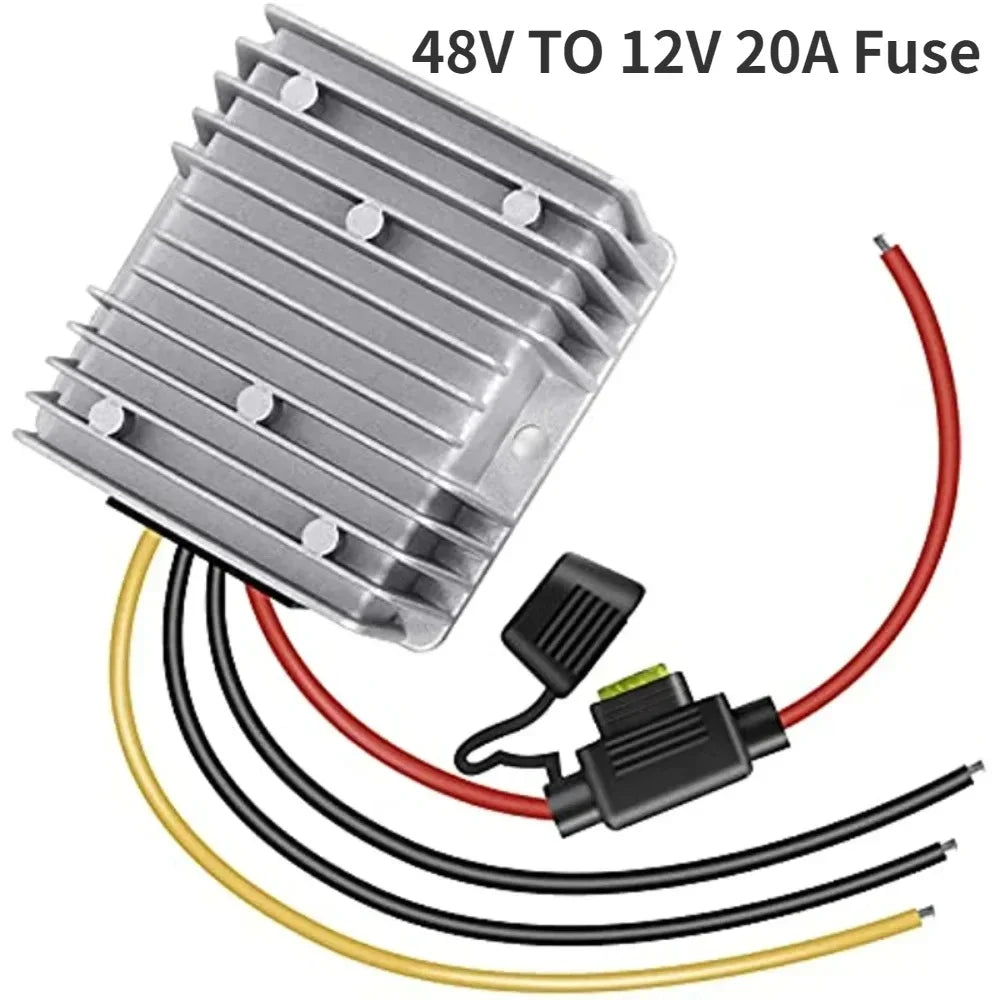 36V 48V to 12V 10A 20A 30A Voltage Reducer Step Down Converter Buck Regulator DC DC Golf Cart with Fuse CE RoHS Waterproof Oasis Select 48V TO 12V 20A Fuse CN
