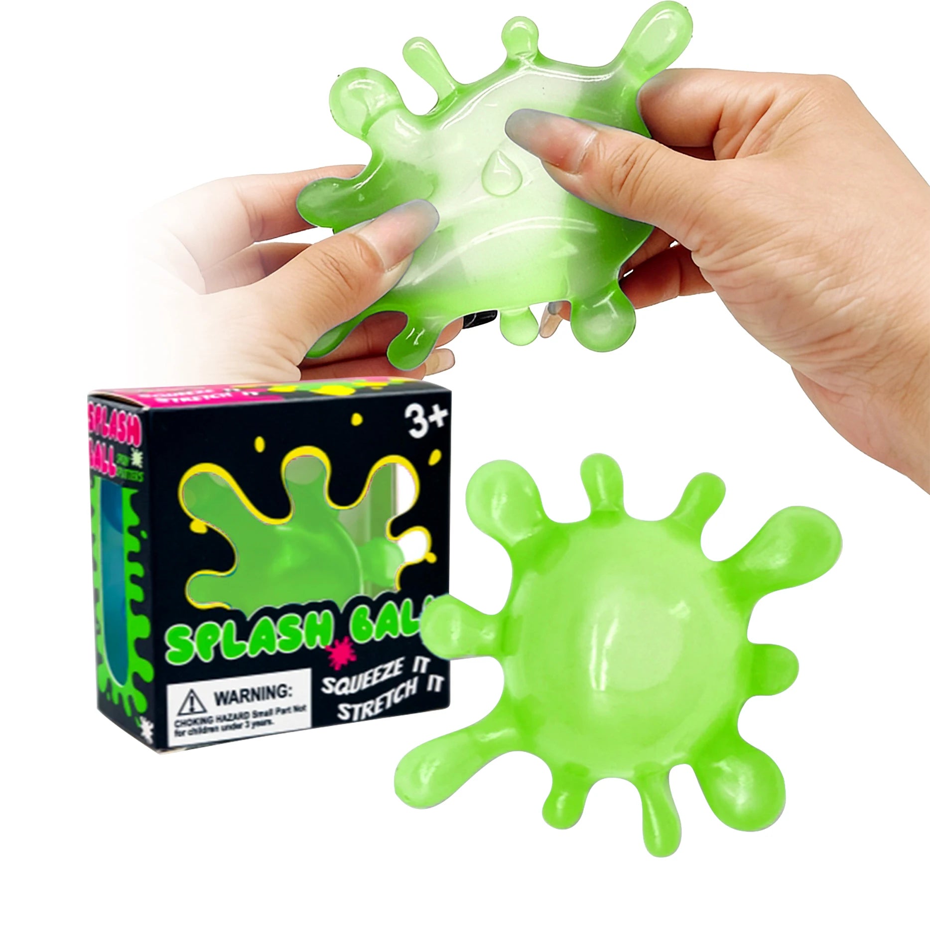 Splash Shaped Squeeze Ball Slow Rebound Stress Relief Fidget Toy Anti Anxiety Office Relaxation Toys Play Gift For Adults Kids Oasis Select Green Color
