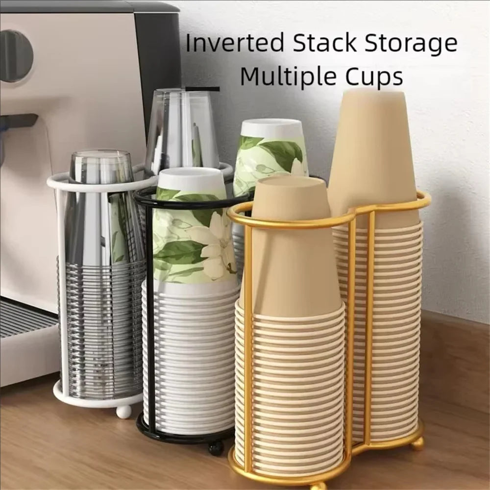 Metal Disposable Cup Dispenser Rack | Rust-Proof Organizer