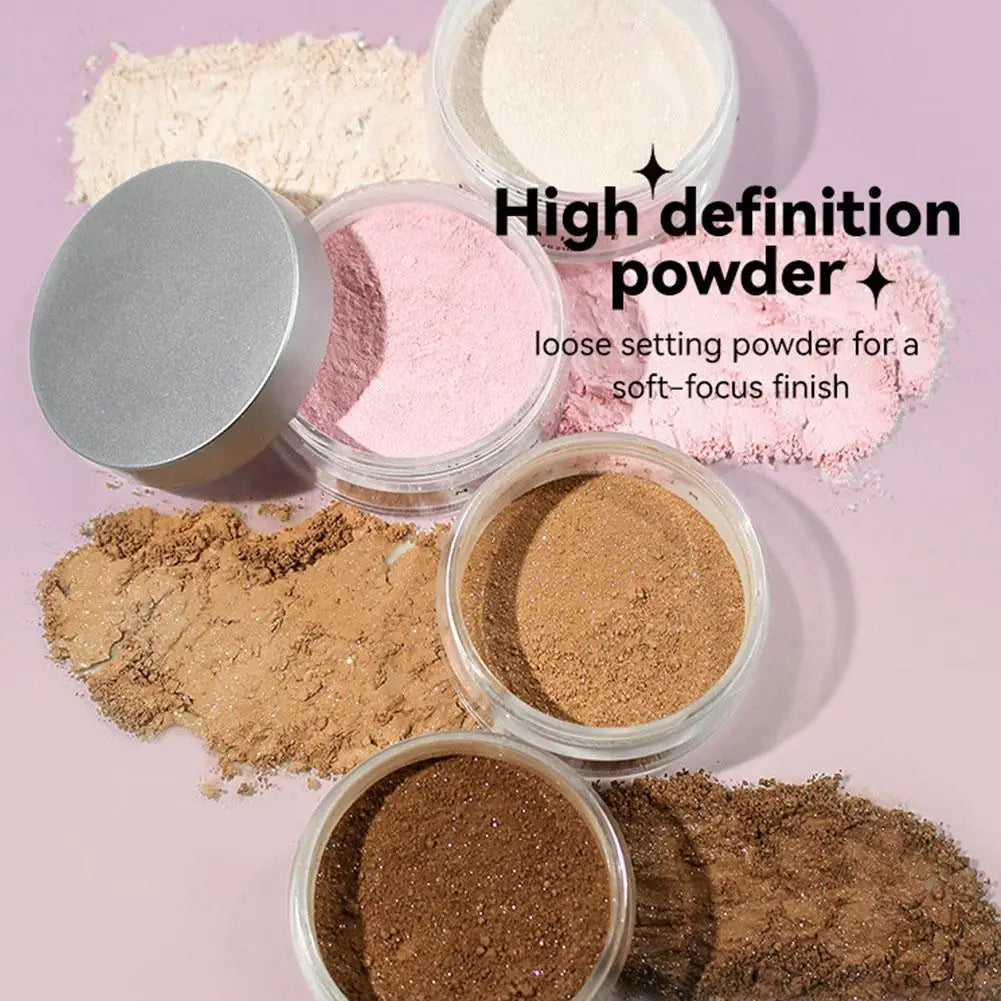 Glitter Loose Setting Powder – Oil Control Shimmer Face Makeup Loose Setting Powder Oasis Select