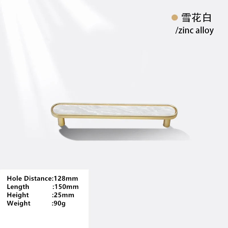 Handles Drawer Cabinet Furniture Kitchen Handles for Cabinet Knob Door Drawer Furniture Kitchen Knob Brass Polychrome Shell Oasis Select Snow White-128