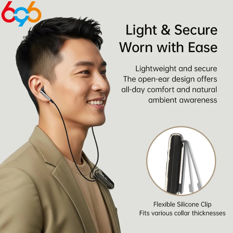 Mini Bluetooth Headset Neckband Earbuds BT 5.4 Stereo Headsets Rechargeable Audio-Assisted Earphone Sound Amplifiers Headphones Oasis Select