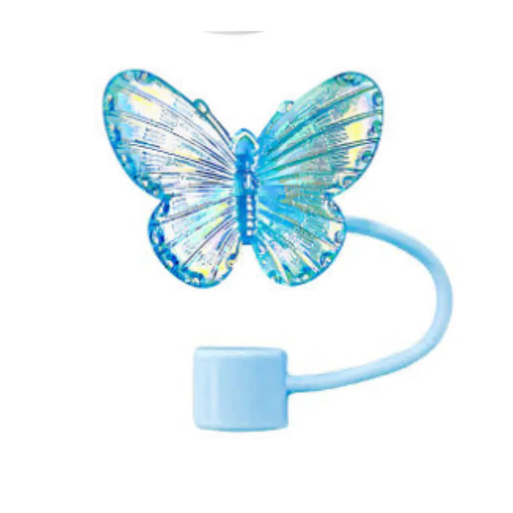 1PC Laser Butterfly Straw Plug Dust Cap For Stanley 30&40Oz Tumbler Reusable 10mm Sippy Cover Water Cup Decoration Accessories Oasis Select C