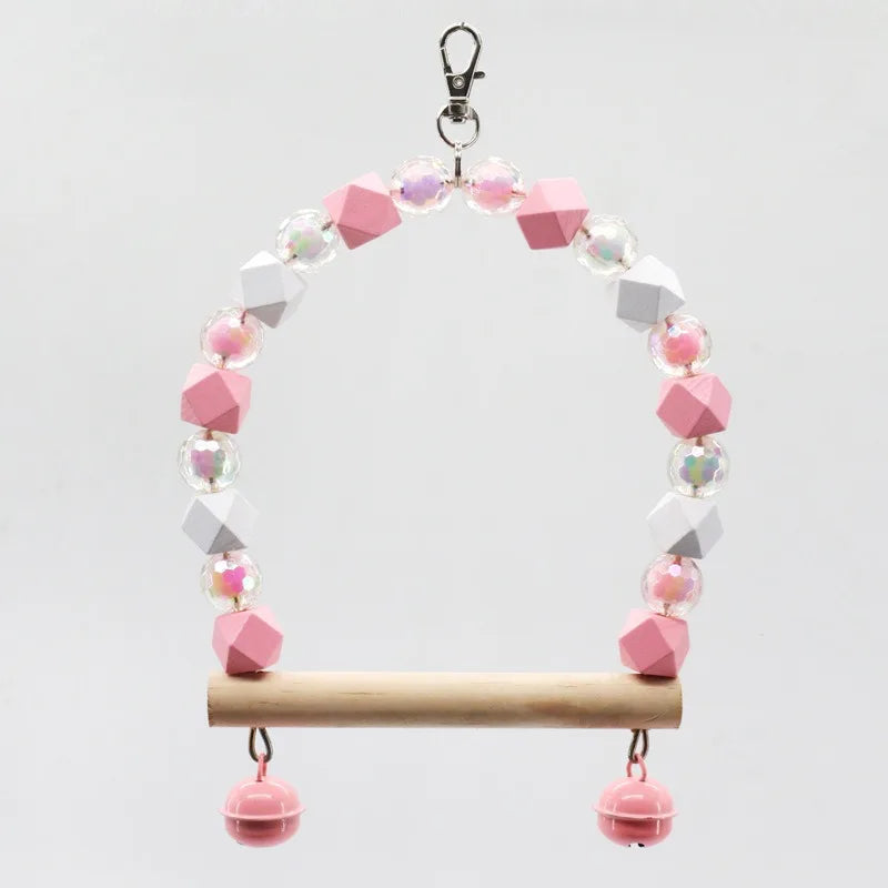 Colorful Parrot Swing Toys Set Bird Cage Accessories, Bird Play Stand for Parakeet Cockatiel Lovebird Bird Accessories Oasis Select