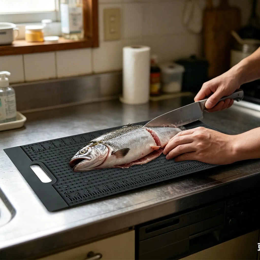 1PC Cutting Board Non-Slip Fish Fillet Mat Fish Cleaning Grips Fish Easy Filleting Heavy Duty Bait Cutting Board Fish Fillet Mat Oasis Select