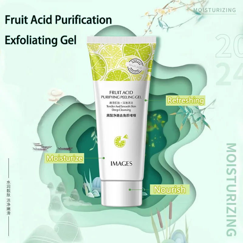 LGRAMER Fruit Acid Peeling Gel Face Scrub – Exfoliate & Glow
