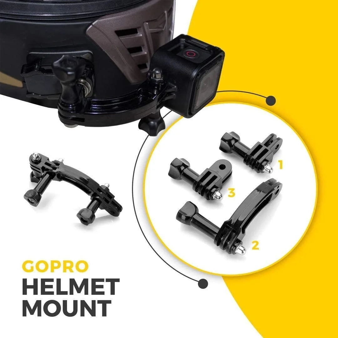 Rotary Extension Arm Helmet Mount for Insta360, GoPro & DJI