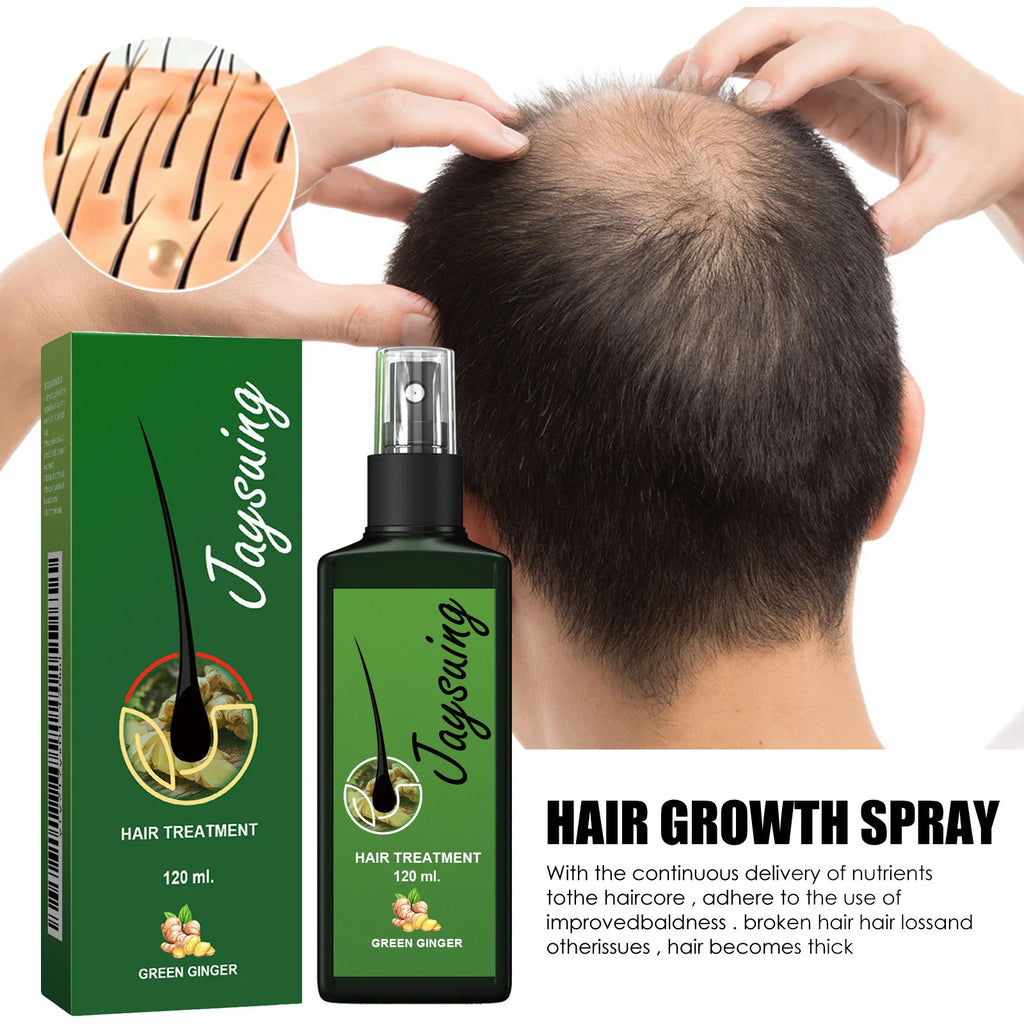 Ginger Hair Growth Serum Spray Scalp Treatment Nourish Hair Root Strengthen Prevent Loss Repair Follicle Smooth Essence Nutrient Oasis Select