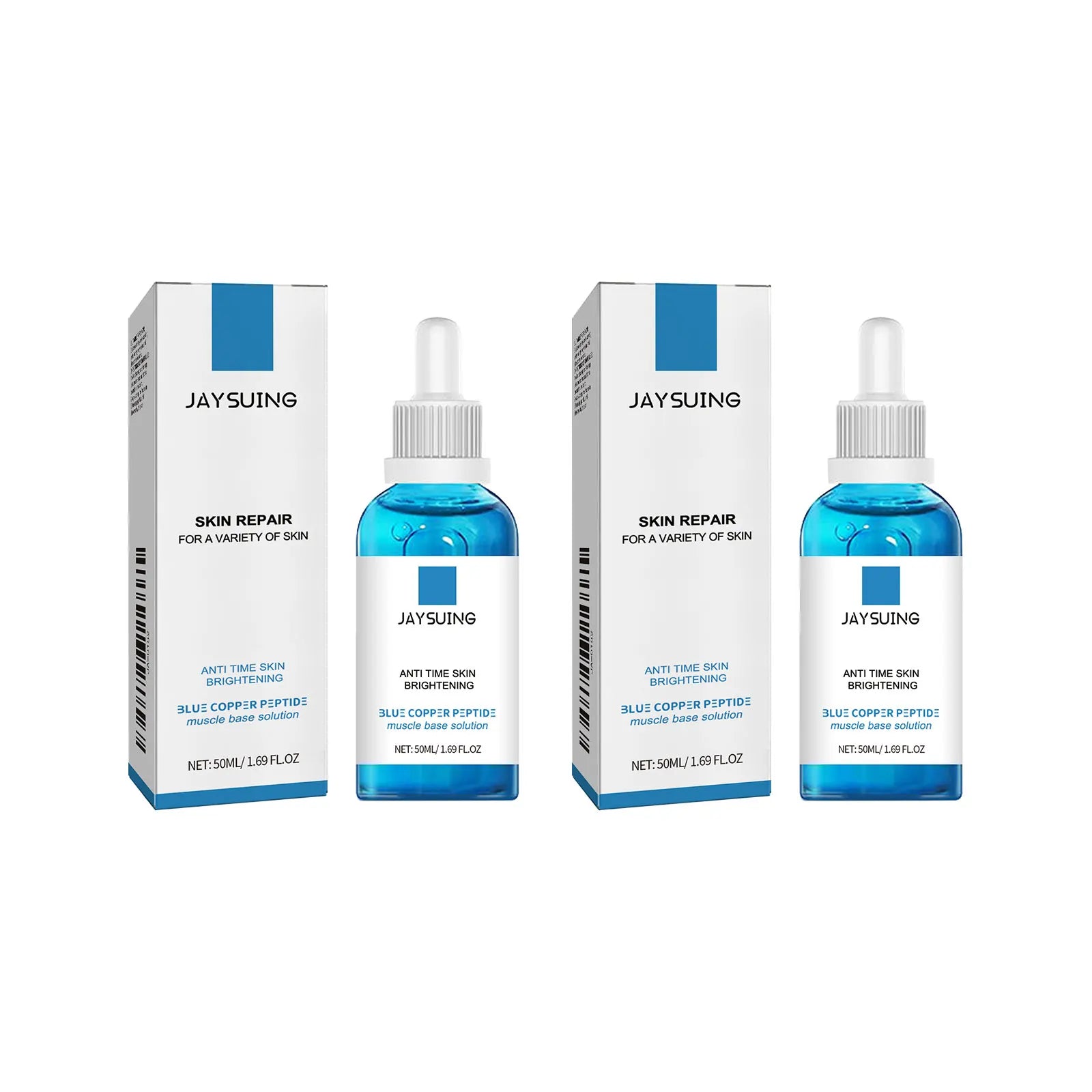 Blue Copper Peptide Face Serum – Hydrate, Firm & Brighten Face Serum Oasis Select 2x50ml boxed