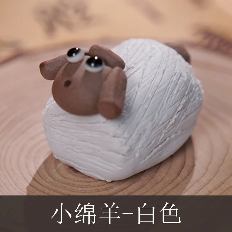 Ceramic Cute Mini Ornaments for Tourist Attractions, Hand-Pinched Animals, Cultural and Creative Decorations Tea Pets Oasis Select