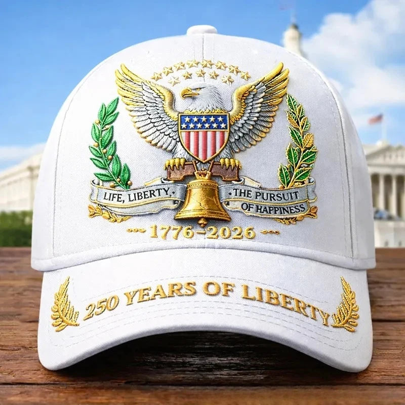 1 PCS / 2 PSC American-themed anniversary baseball cap, perfect gift cap for Independence Day (digital printing version) Oasis Select 1PCS