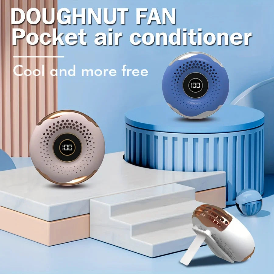 URGGU Rechargeable Neck Fan – 3-Speed Portable USB Cooling Fan