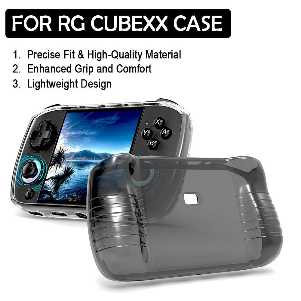 For Anbernic RG CubeXX Soft Rubber TPU Protective Shell Gaming Handheld Transparent Protective Case Anti-Scratch Accessories Oasis Select