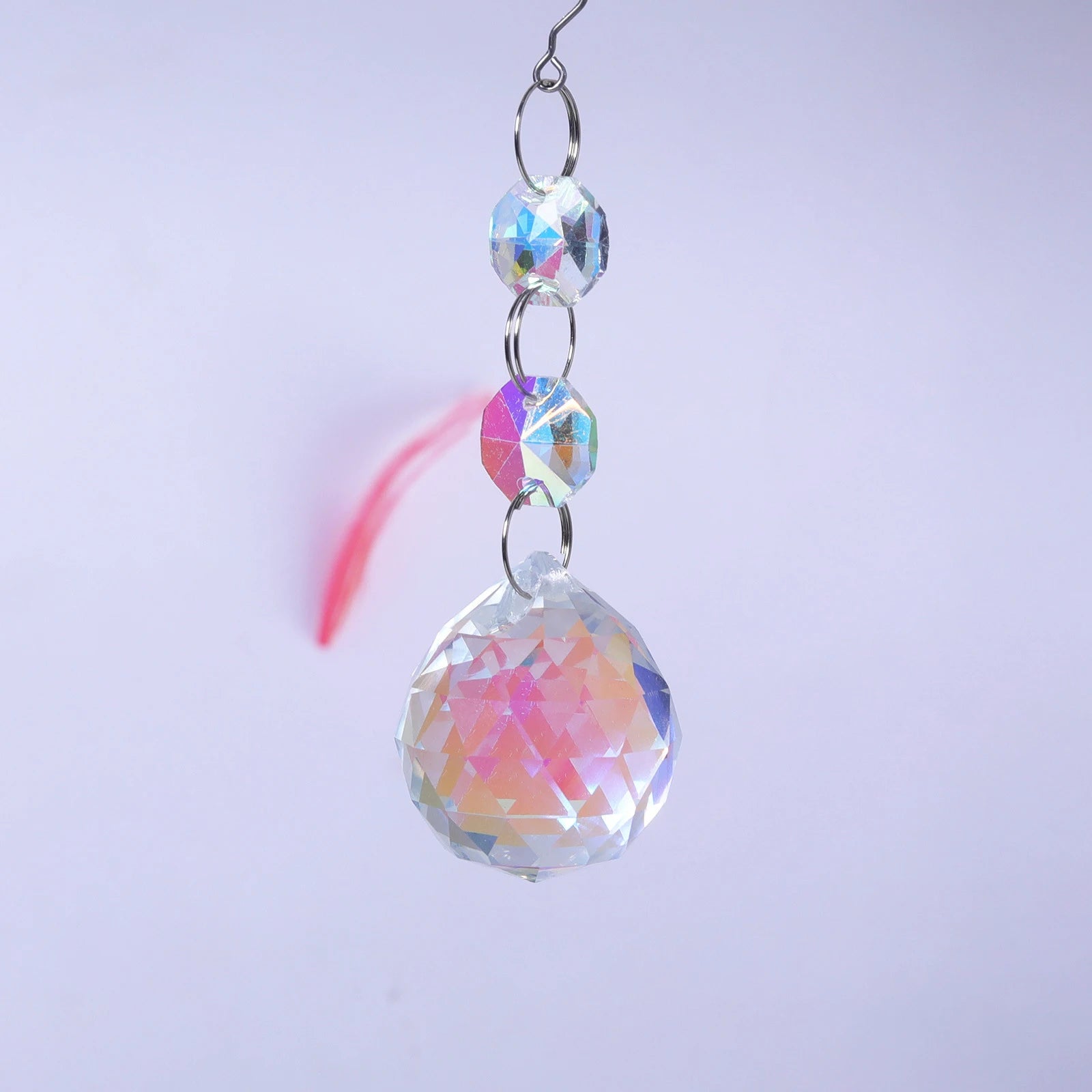 1PCs Crystal Suncatcher 9cm Curtain Pendant Sun Catcher AB Color Rainbow Chaser Glass Prism Outdoor Window Home Garden Decor Oasis Select A