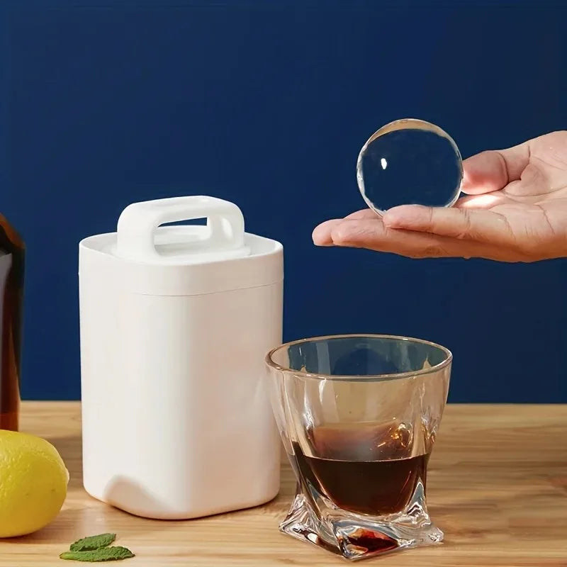 Ice Cube Mold Food Grade Large Clear Single Ice Ball Maker Reusable Whiskey Ice Sphere Tray for Home Bar & Drinking Oasis Select
