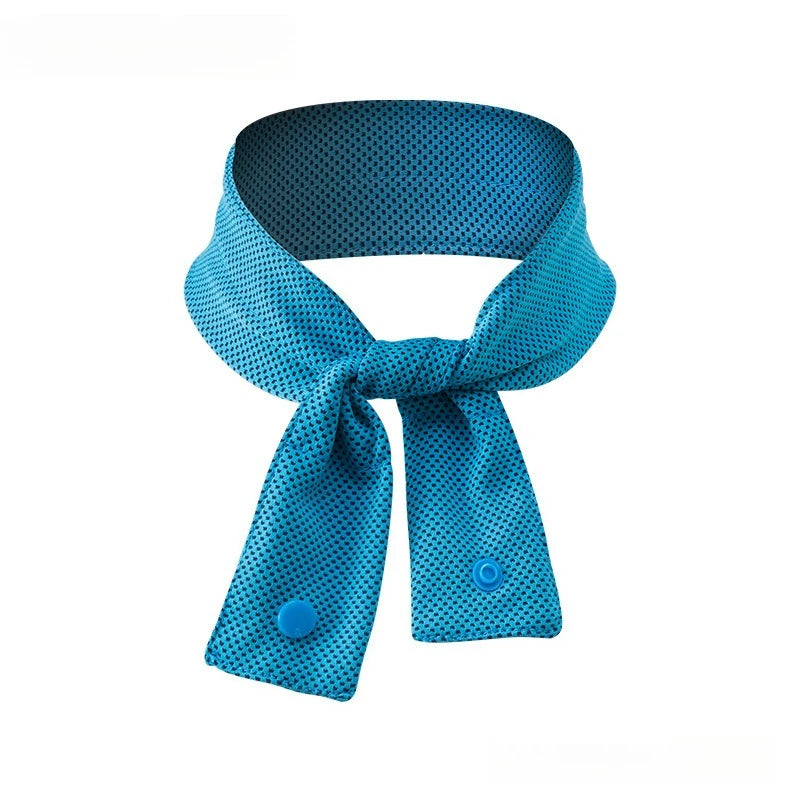 Versatile Cooling Ice Towel Neck Gaiter, Sweat-Wicking Headscarf & Postpartum Ice Band, Ideal for Outdoor Summer Activities Oasis Select Blue