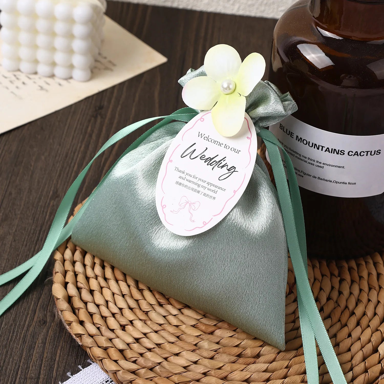 Velvet Drawstring Gift Bag with Bow | Wedding & Party Favor Pouch